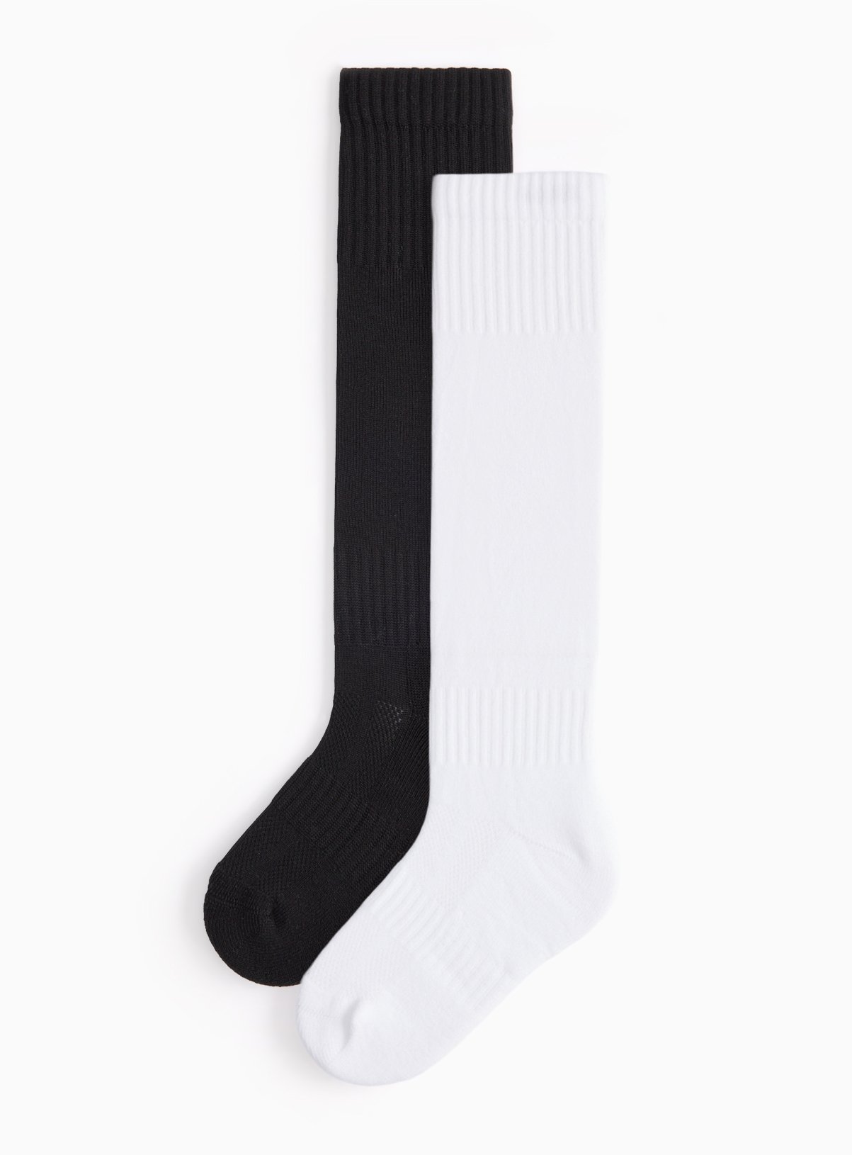 Black & White Football Socks 2 Pack 4-6.5 - Image 1 thumbnail